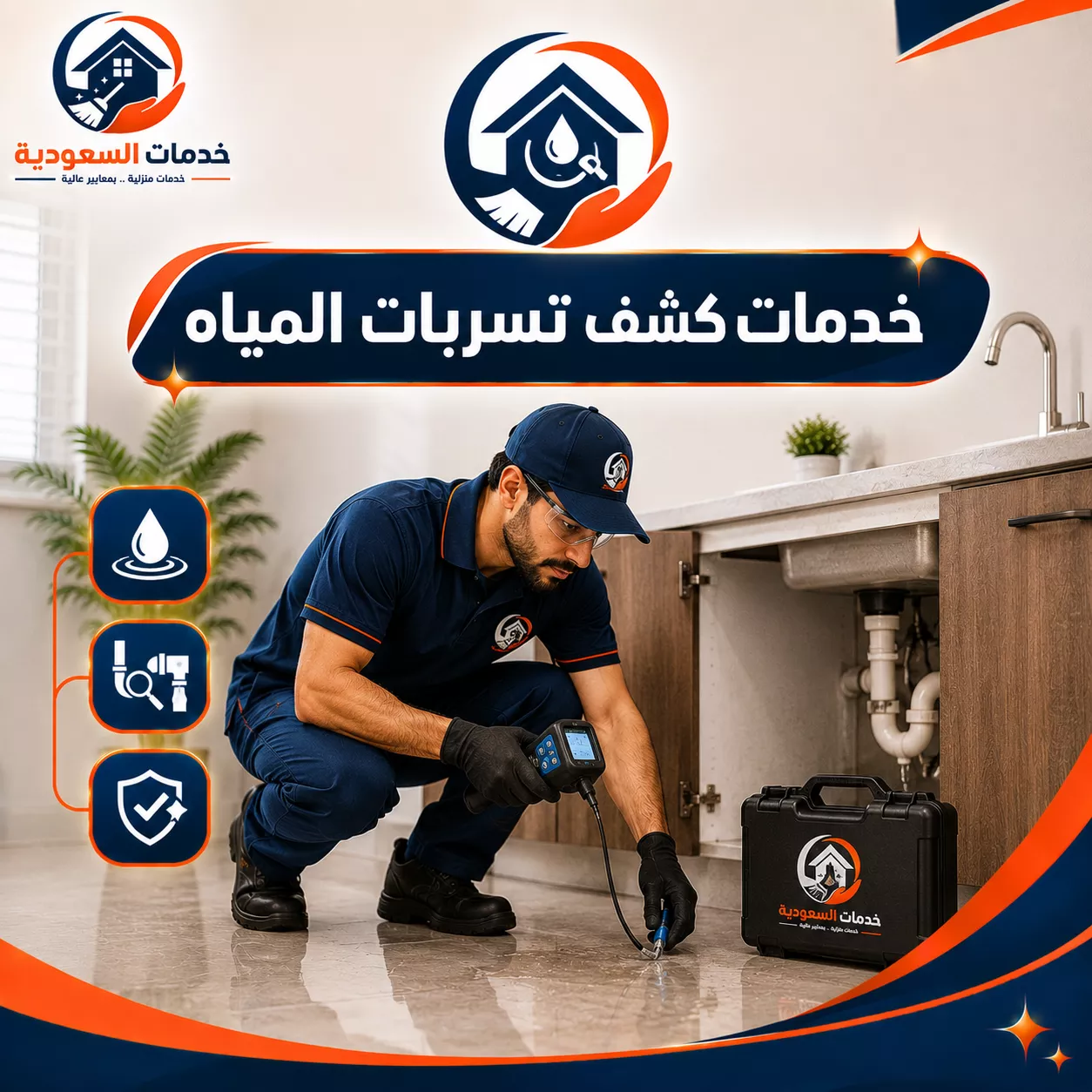 خدمات كشف تسربات المياه